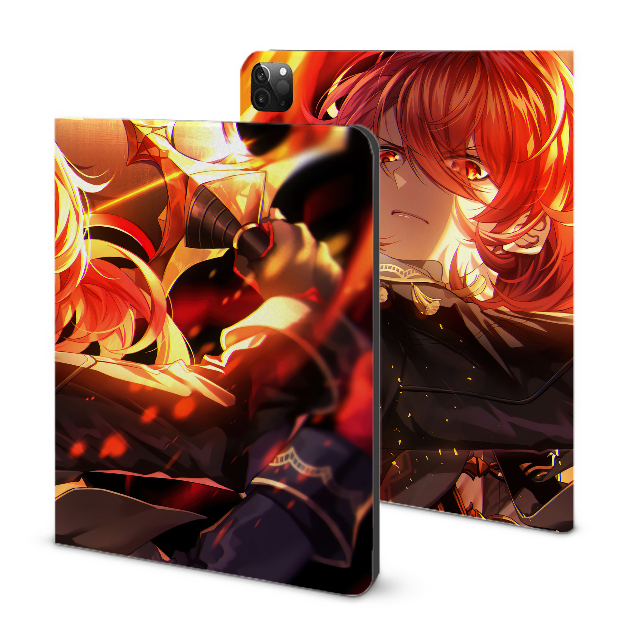 げんし神 genshin IPadケース ペンホルダー付き ブックスタイルデザイン